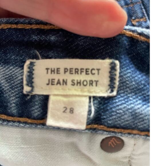 Madewell The Perfect Jean Shorts 2 1/2 Inseam High Rise Size 28 - Picture 4 of 7